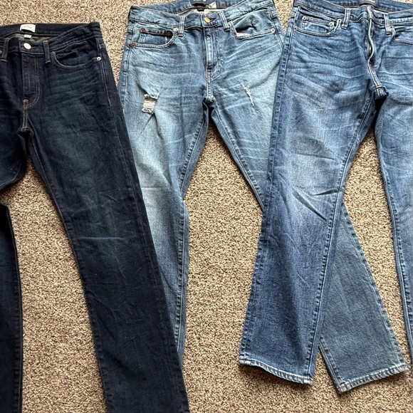 J. Crew Men's Dark and Light Blue Straight Jeans Trio 31x30 - Picture 3 of 12